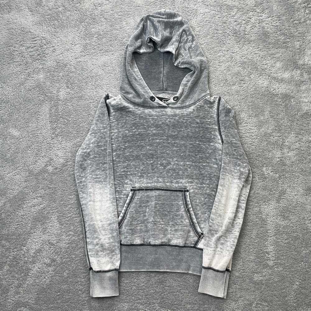 Fox Racing Hoodie Womens Extra Small Gray Heather Cotton Lined Motocross y2K